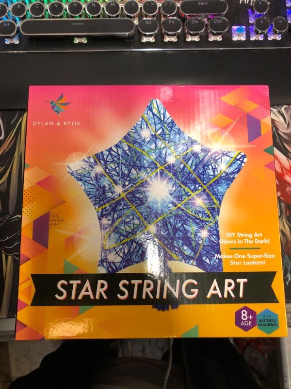 Photo 3 of ++SEALED++ CREATIVEHOME Make a Glows Star Lantern with 30 Multi-Colored LED Bulbs - Kids Gifts - 3D String Art Kit for Kids - DIY Arts & Craft Kits - Crafts for Girls and Boys Ages 8-12
