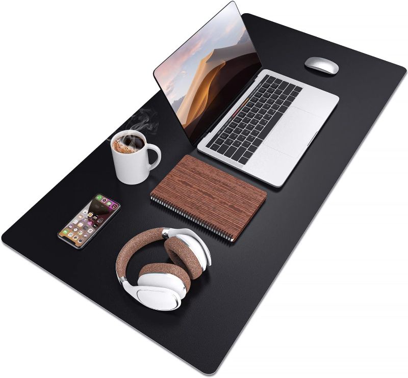 Photo 1 of Gimars Desk Mat,Upgrade Odorless Anion Released 31.5x15.7inch XXL Desk Pad Protector,Mouse Pad, Food Grade Silicone Leather Desk Blotter,Non-Slip,Waterproof Desk Writing Pad for Office,Home and Gaming
