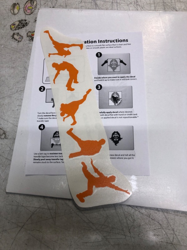 Photo 1 of The Decal Guru 1028-MAC-15P-P Break Dancer Silhouettes Vinyl Sticker, 15" MacBook Pro (2015 & Older), Orange