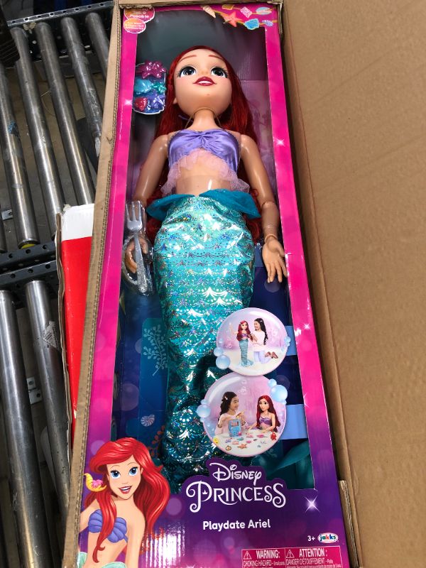 Photo 1 of Disney Princess Playdate Ariel Doll with Accessories, 32” Tall