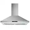 Photo 1 of 30 in. 700 CFM Wall Mount Touch Control 3-speed Stove Vent with Light Range Hood in Stainless Steel
