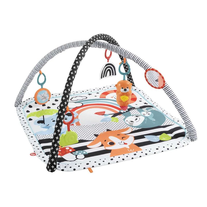 Photo 1 of Fisher-Price 3-in-1 Music, Glow and Grow Gym, Infant Activity Play mat for Tummy time and take Along
