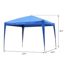 Photo 1 of 10 ft. x 10 ft. Blue Flat Canopy

