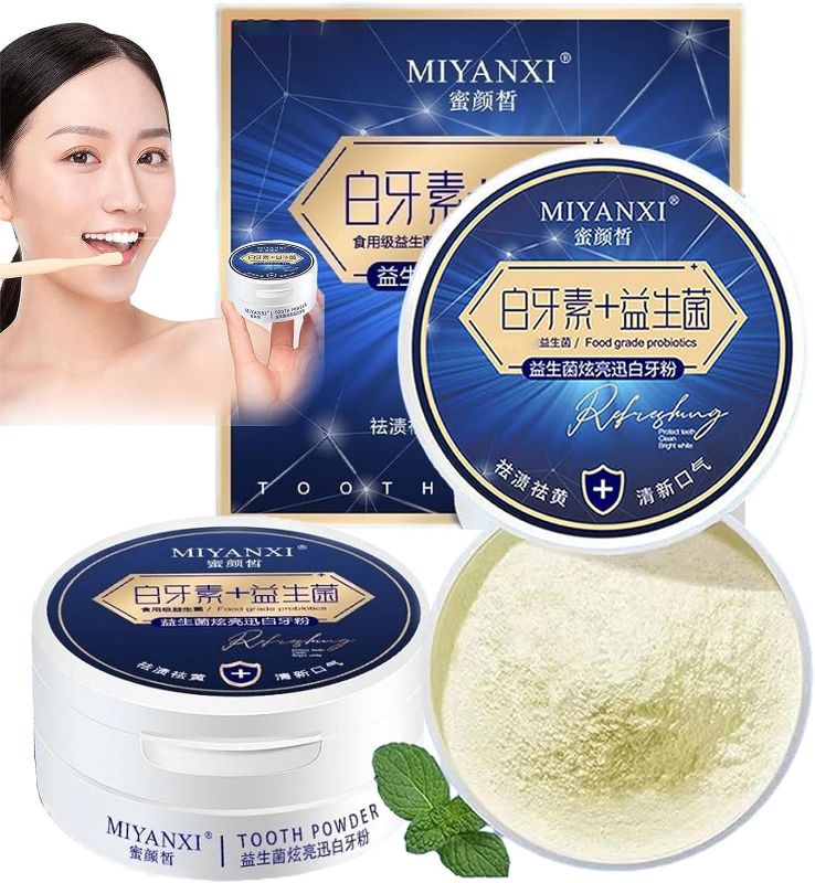 Photo 1 of 2Pcs Miyanxi Tooth Powder, Teeth Whitening,Teeth Whitening Powder for Tooth Whitening, Toothpaste Powder Teeth Whitener, Smoking,Tooth Whitening Effective Remover Stains from Coffee
