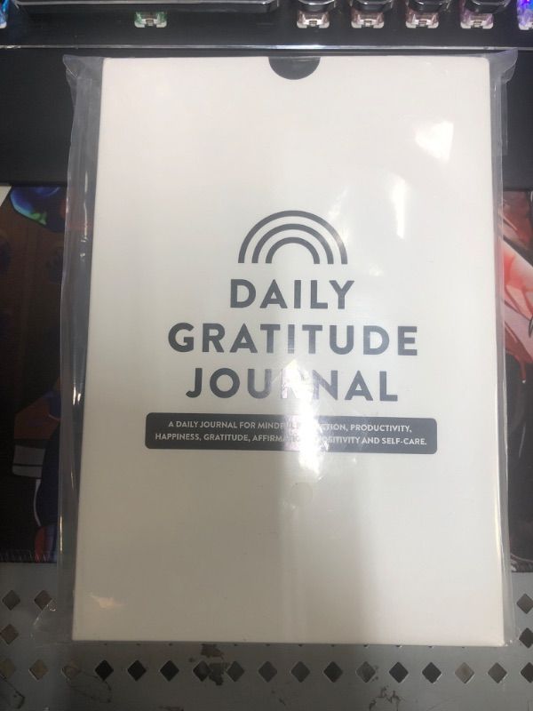 Photo 1 of Daily Gratitude Journal - Mindful Reflection, Productivity, Happiness, Gratitude, Affirmations, Positivity and Self-Care - Start Any Time Undated Daily Guide Planner with Prompts (Black)