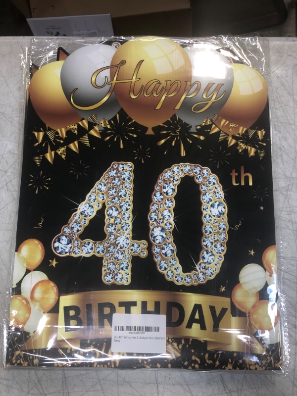 Photo 2 of 2PCS 40TH BIRTHDAY YARD SIGN 