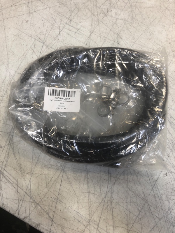 Photo 2 of 3/8 inch Silicone Vacuum Tubing Hose Line 10FT 130PSI Max Pressure Black (10mm ID) with Stainless Worm Gear Hose Clamps 3/8-inch