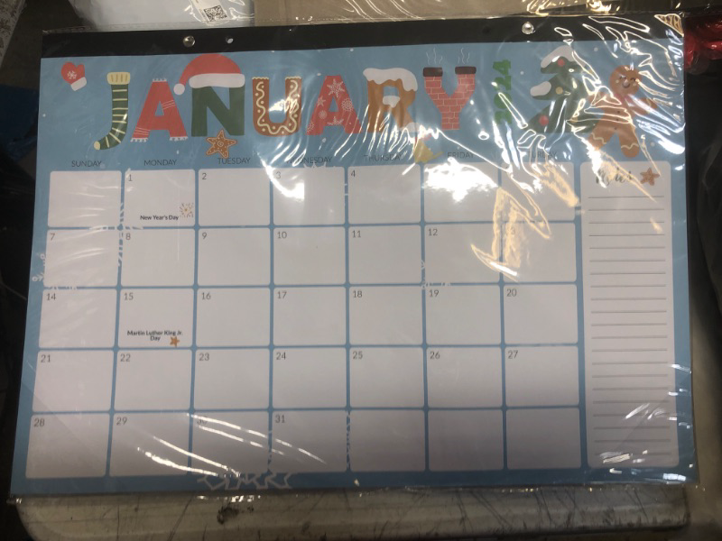 Photo 2 of SUNEE 2024-2025 Desk Pad Calendar 17x12, 18 Months, Jan 2024 - June 2025, Academic Desk Blotter Calendar, School Year Large Calendar for Teacher Cute Jan. 2024 - June. 2025