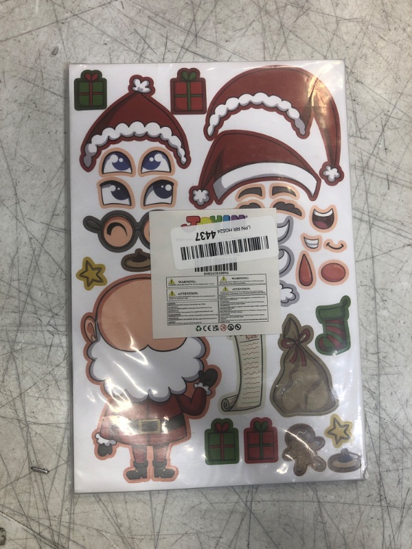 Photo 2 of 36 PCS Make-a-face Sticker Sheets Make Your Own Christmas Characters Mix and Match Sticker Sheets with Full Body Design Reindeer, Snowman, Elf and More Christmas Kids Party Favor Supplies Craft