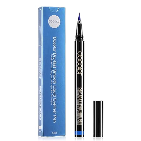 Photo 1 of Docolor Waterproof Eyeliner Pen Super Slim Liquid Precise All Day Eye Liner Gel Blue