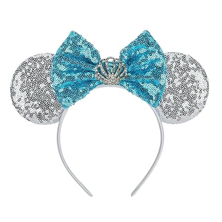 Photo 1 of FANYITY Mouse Ears, Sequin Mouse Ears Headband for Boys Girls Women halloween&Disney Trip (Silver Crown)