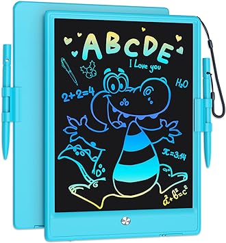 Photo 1 of LCD Writing Tablet for Kids, 10 Inch Colorful Toddler Doodle Board Drawing Tablet, Reusable Drawing Pads Educational and Montessori Learning Toy Gift for Kids Ages 3-8 Boy and Girls (Light Blue)