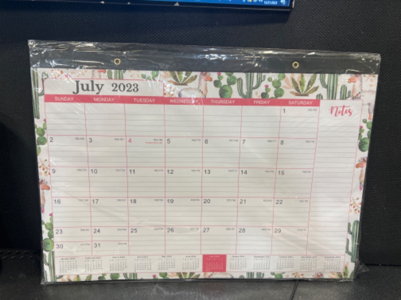 Photo 2 of Desk Calendar 2024-2024 Desk/Wall Calendar, 18 Months Desk Calendar, 12" x 17", July 2023 - December 2024, Large Ruled Blocks for Planning and Organizing for Home or Office