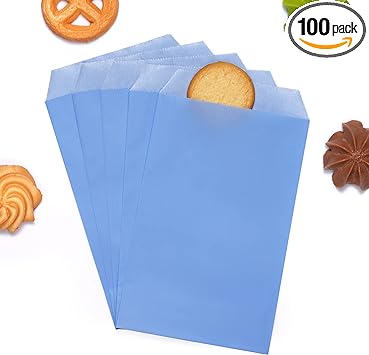 Photo 1 of  Glassine Paper Bags Envelopes by Quotidian (4''x6'')(Sky blue)