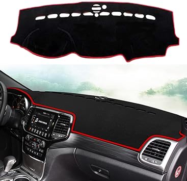 Photo 1 of  Dashboard Cover Dash Cover Mat Pad Carpet Custom for Jeep Grand Cherokee 2011-2021 Accessories(NOT for Jeep Cherokee & Grand Cherokee L) Anti-Skid Center Console Protector Cover Mat(Red Edge)