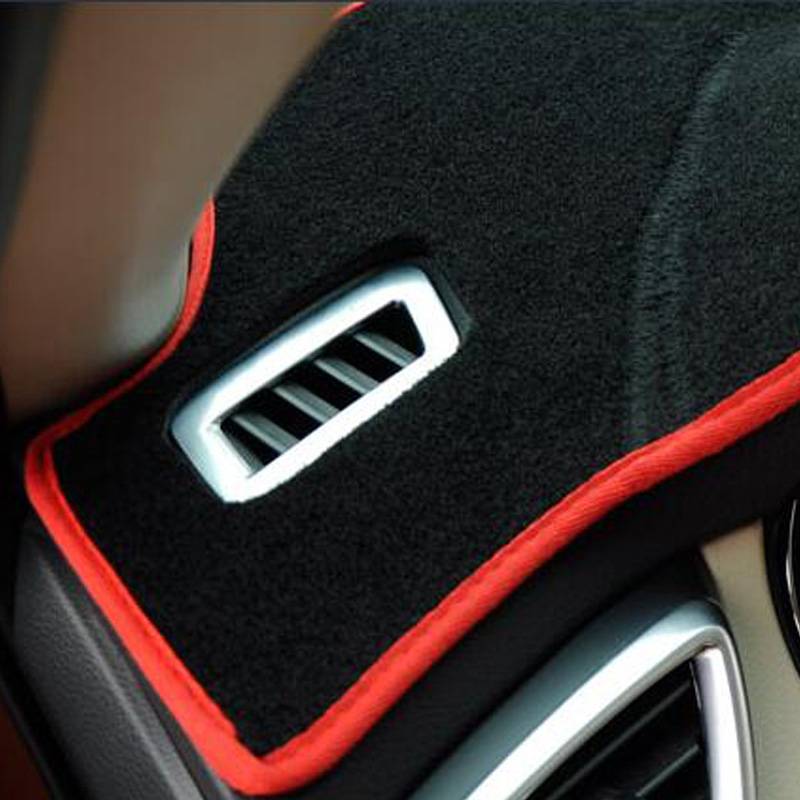 Photo 2 of  Dashboard Cover Dash Cover Mat Pad Carpet Custom for Jeep Grand Cherokee 2011-2021 Accessories(NOT for Jeep Cherokee & Grand Cherokee L) Anti-Skid Center Console Protector Cover Mat(Red Edge)