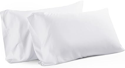 Photo 1 of Pliiowcase Queen Size Set of 2 - Rayon Derived from Bamboo Pillowcase,Soft and Breathable Pillowcase with Envelope Closure, Gift for Men or Women, 20"x30", White