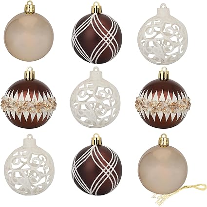 Photo 1 of 2.36"/60mm Wine Red Christmas Ball GrinchOrnaments, NEVSETPO 9PCS Xmas Tree Grinch Ornaments Shatterproof Creative Design Exquisite for Holiday Party Wedding Decoration Gift