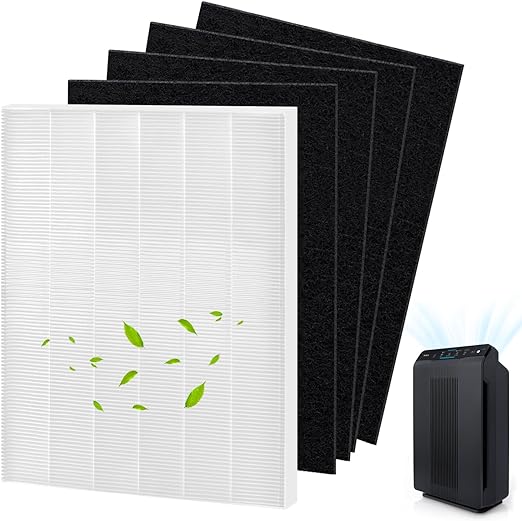 Photo 1 of 115115 Replacement Filter A for Winix PlasmaWave 5300, 6300, C535, 5300-2, 6300-2, P300, AM90, 9000, 5000, 5000B, C909, 9800 Air Purifier, 1 x H13 True HEPA Size 21 Filter & 4 x Carbon Filters