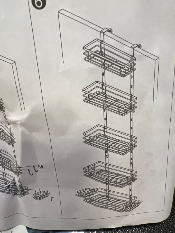 Photo 1 of  Spice Rack Organizer 6-Tier Wall Mounted & Over the Door Spice Racks for Kitchen Pantry Bathroom,Two Size, Large Capacity, white 