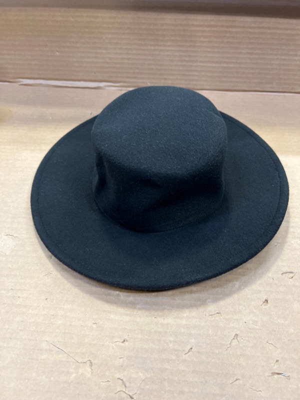 Photo 1 of  New Fedora Hat Woman Wide Brim Autumn Hat Elegant Imitation Wool Camel Winter Wedding Felt Hats Men Church Leather Vintage Hats