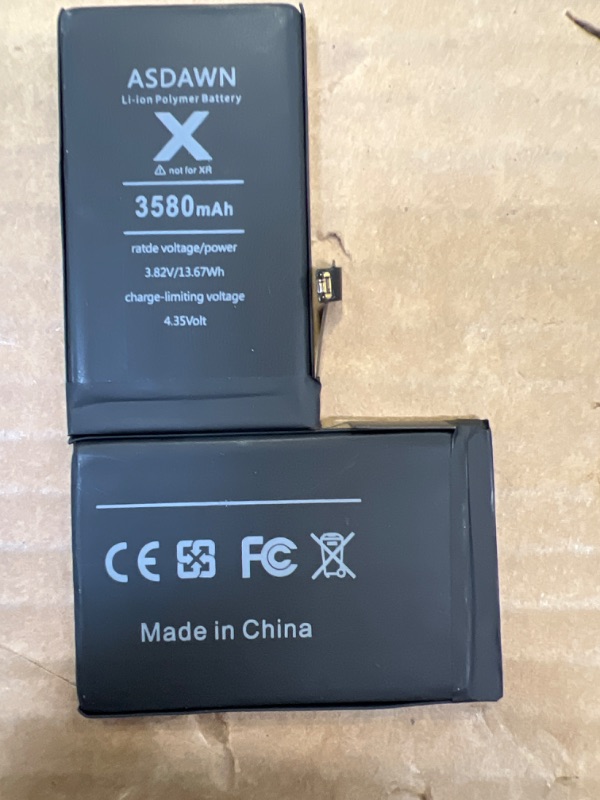 Photo 2 of ASDAWN 3580mAh Battery for iPhone X (Not for XR/XS/XS Max), Upgraded Higher Capacity iPhone X Battery Replacement for A1865 A1901 A1902 with Professional Tools + Installation Instruction