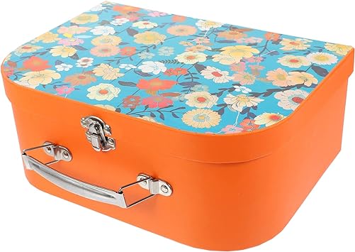 Photo 1 of Zerodeko Cardboard Boxes Paperboard Suitcases Decorative Gift Candy Storage Box Cardboard Suitcase Nesting Luggage with Hinged Lids for Kids Jewelry Stationery Photo Christmas Gift Doll