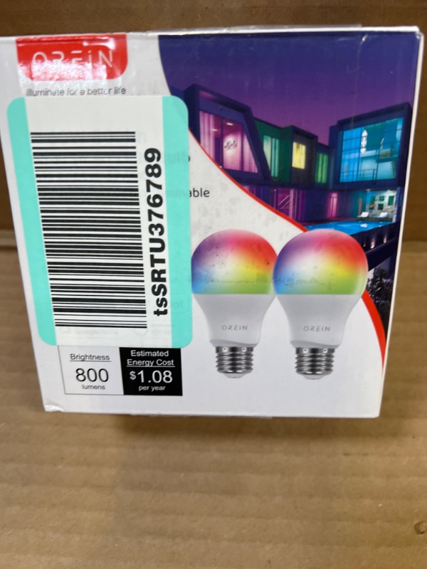 Photo 2 of OREiN Matter Smart Light Bulbs Reliable WiFi Light Bulb with Matter A19 E26 LED Color Changing Light Bulbs 9W Equi 60W 800LM CRI>90 Work with Alexa/Google Home/Apple Home/SmartThings/Siri 2Pack