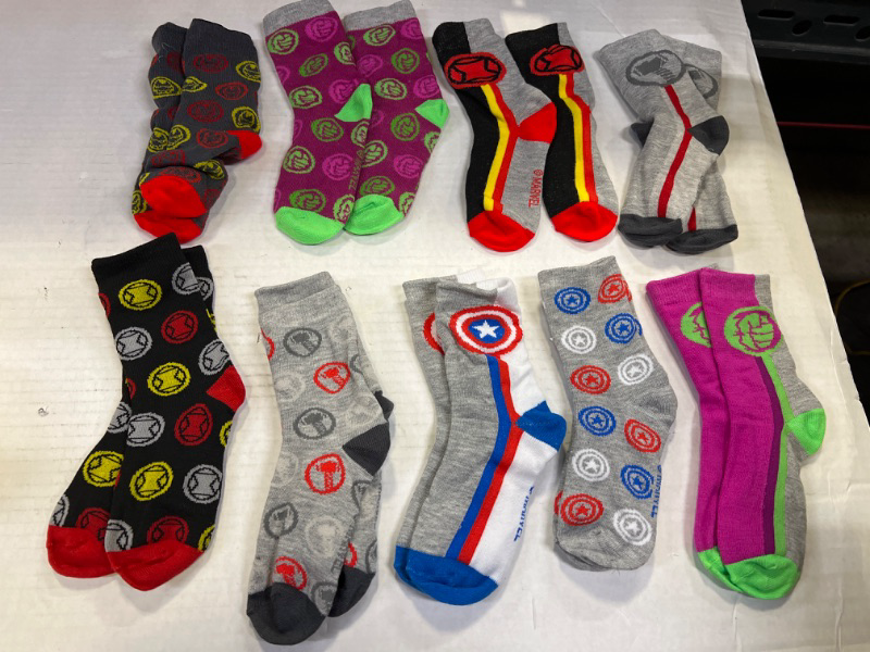 Photo 1 of   SIZE 4 / 7  KIDS SOCKS Marvel Legends Superhero Boys Socks, Toddler Socks & Kids Socks, Quality Made Little Boys Socks & Toddler Boys Avenger Socks