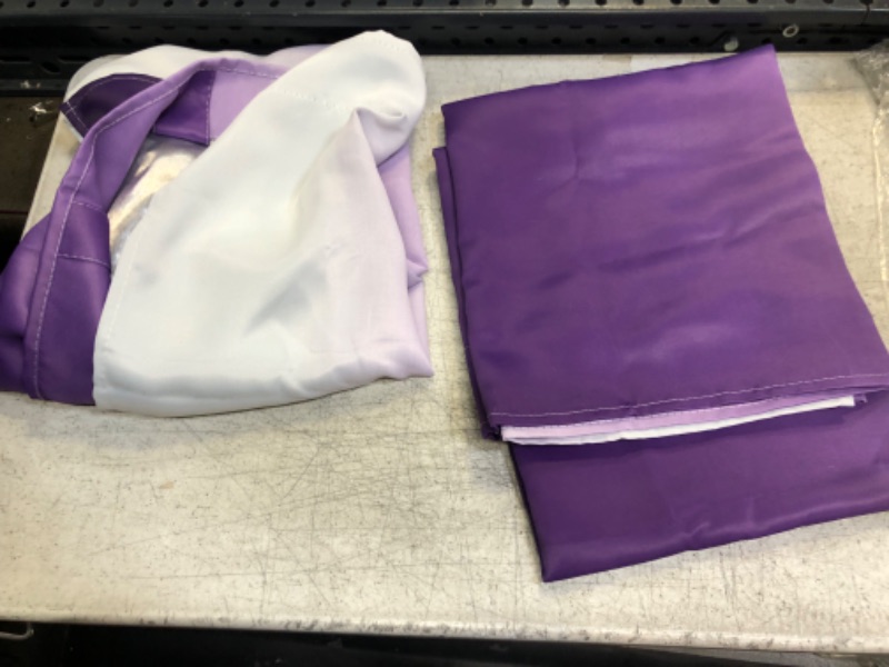 Photo 1 of 2 Panels Purple Ombre Curtains 64"L
