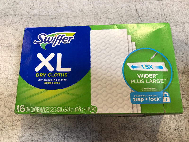 Photo 2 of ++DAMAGED BOX++ Swiffer Sweeper XL Dry Sweeping Cloths 16 Count