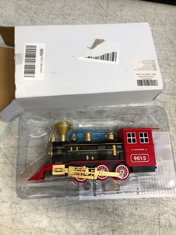 Photo 2 of Hot Bee Toys Train Steam Locomotive Engine, Smoke, Lights & Sounds, for 3 4 5 6 7+ Year Old Kids

