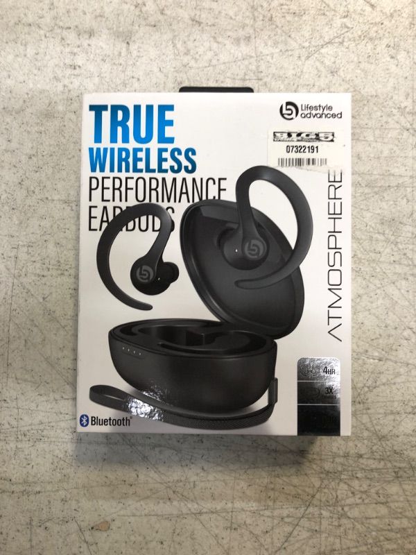 Photo 1 of Lifestyle Advanced Atmosphere True Wireless Performance Bluetooth Earbuds
