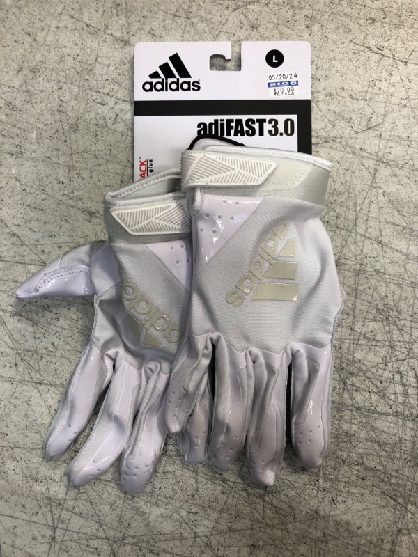 Photo 2 of adidas ADIFAST 3.0 Adult Football Receiver Glove Large White/White