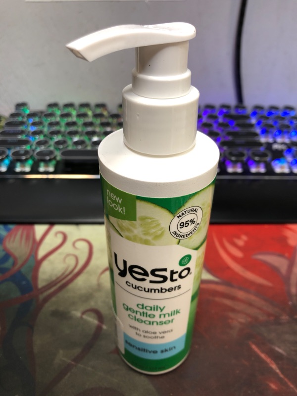 Photo 2 of Yes To Cucumbers Daily Gentle Milk Cleanser, Soothing Face Wash That Won't Strip Your Skin & Holds Moisture, With Cucumber Extract, Soy Proteins & Green Tea, Natural, Vegan & Cruelty Free, 6 Fl Oz