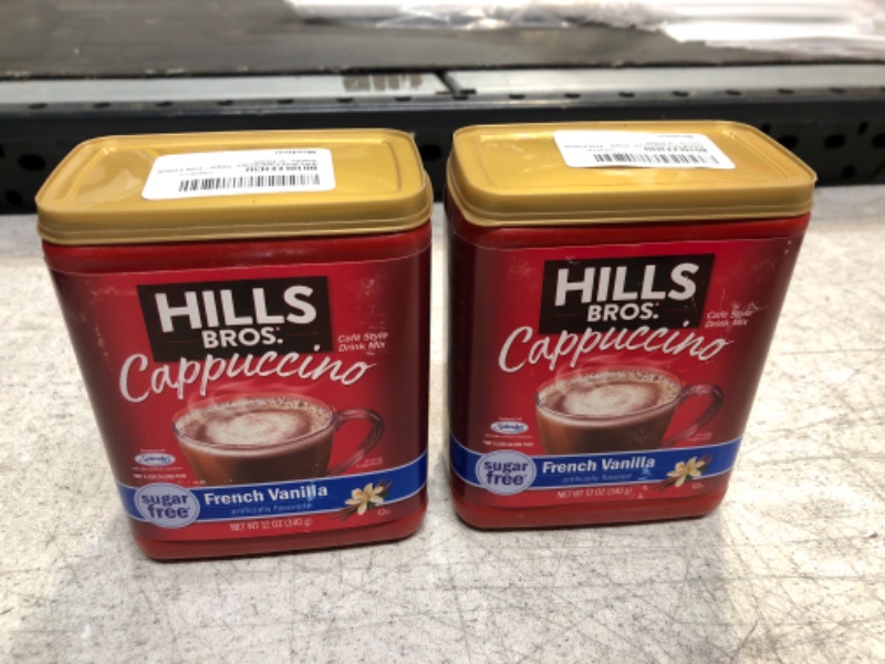 Photo 1 of ++PACK OF 2++ Hills Bros Cappuccino, Sugar-Free French Vanilla, 12 Ounce