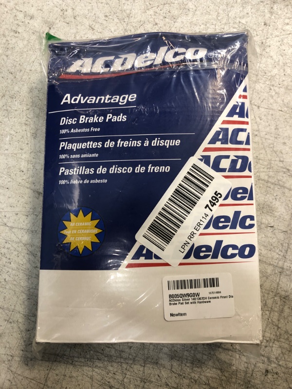 Photo 2 of ACDelco Silver 14D1367CH Ceramic Front Disc Brake Pad Set with Hardware