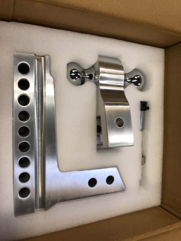 Photo 2 of YIZBAP Aluminum Adjustable Trailer Hitch, Fits 2.5" Receiver18500 LBS GTW, Ball Mount, 2" and 2-5/16" Dual Towing Ball with Double Locks
