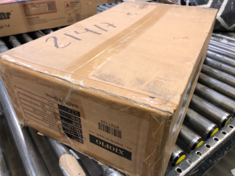 Photo 1 of XIOFIO Heavy Duty Garment Rack, Metal Clothing Rack with 3 Hanging Rods and 6 Adjustable Shelves, Freestanding Open Wardrobe Organizer for Hanging Clothes,54"L x 16.5"W x 76.7"H Max Load 600LBS, Black