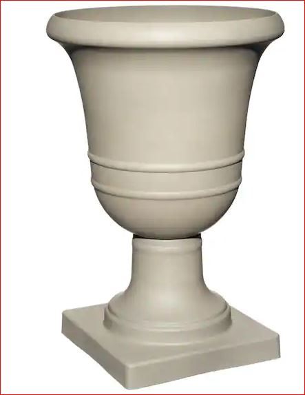 Photo 1 of 16 in. Norwich Antique Zinc Resin Urn Planter