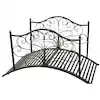 Photo 1 of 46.75 in. x 28.25 in. x 27 in. Metal Arched Decorative Garden Bridge with Ornate Side Rails