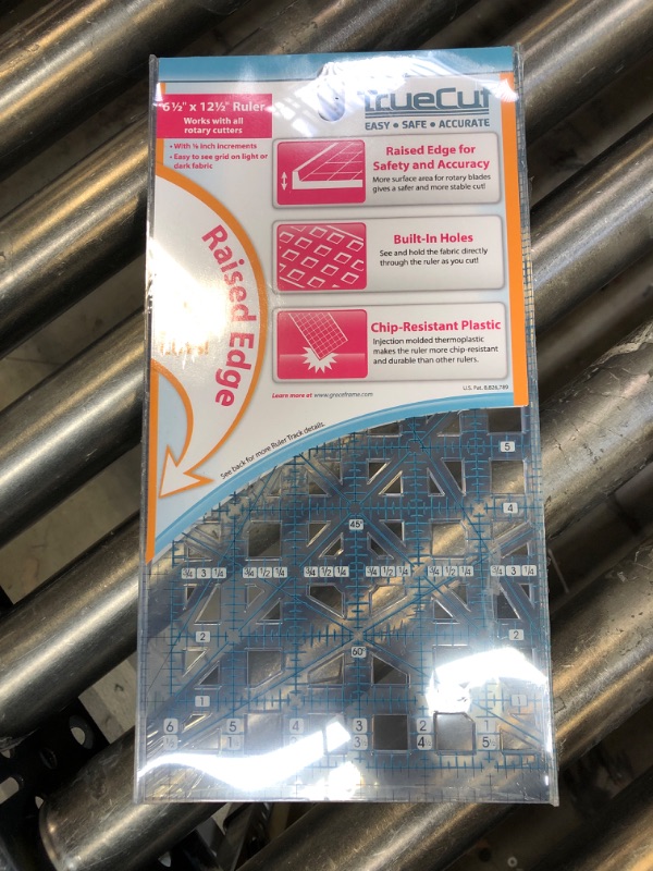 Photo 1 of TrueCut, Ruler, Innovative Ruler Track and Cutter Guide System, Measures 24-1/2x6-1/2 Inches and Includes 1/8-inch Increments