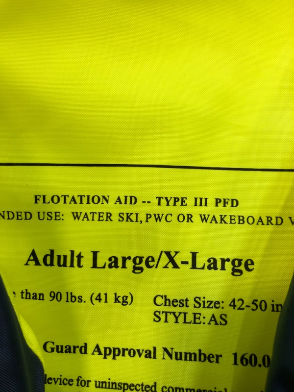 Photo 2 of  Life Jacket Paddle Vest X -LARGE