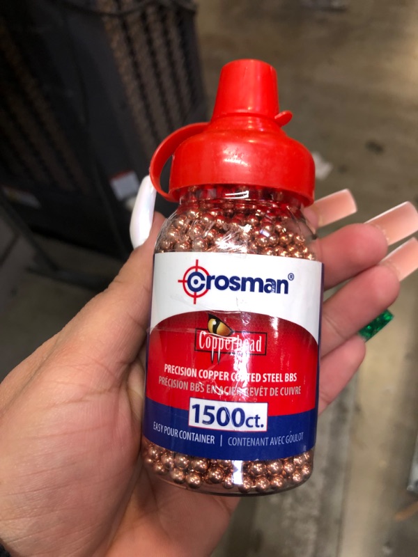 Photo 1 of Crosman Copperhead 4.5mm Copper Coated BBs In EZ-Pour Bottle For BB Air Pistols And BB Air Guns 1500 Count