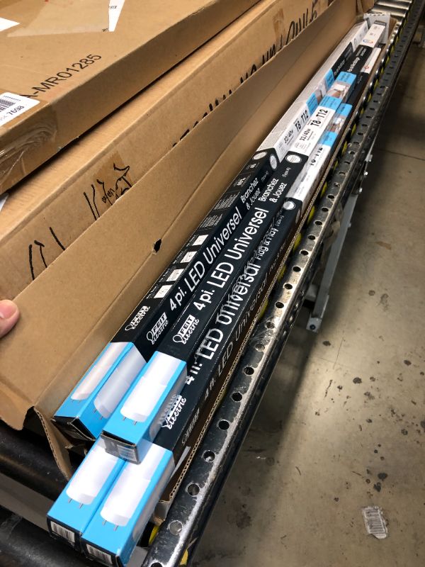 View 3 of Feit Electric T8 LED Bulbs 4 Foot, 32 Watt Equivalent, Type A Tube Light, Plug & Play, T8 or T12 LED Tube Light, LED Fluorescent Replacement, Frosted, T48/850/LEDG2/4,5000K Daylight, 4 Pack 5000k (Daylight)