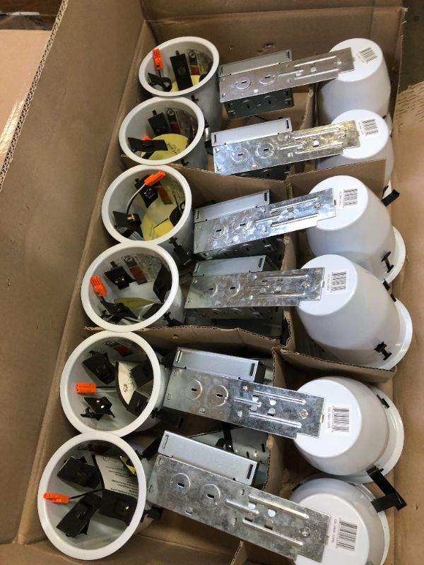 Photo 3 of Sunco Lighting 12 Pack Can Lights for Ceiling 4 Inch Remodel Recessed Lighting Housing, 120-277V, TP24 Connector Included, Air Tight Steel Can, Easy Install, IC Rated, UL Listed