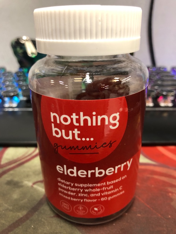 Photo 2 of ?????? ????* Elderberry Gummies, Sambucus - Natural Black Elderberry with Zinc and Vitamin C for Adults and Kids, Supplement and Vegan, 60 Elderberry Immune Support Gummies