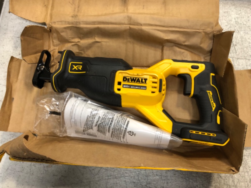 Photo 2 of DEWALT DCS382B 20V MAX* XR® Brushless Cordless Reciprocating Saw (Tool Only) , Black