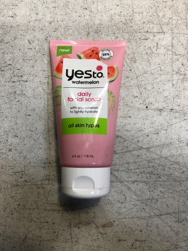 Photo 2 of Yes To Watermelon Daily Facial Scrub, Invigorating and Exfoliating Cleanser That Melts Away Make Up, Lightly Hydrates With Antioxidants and Vitamin C, Natural, Vegan & Cruelty Free, 4 Oz All Skin Types