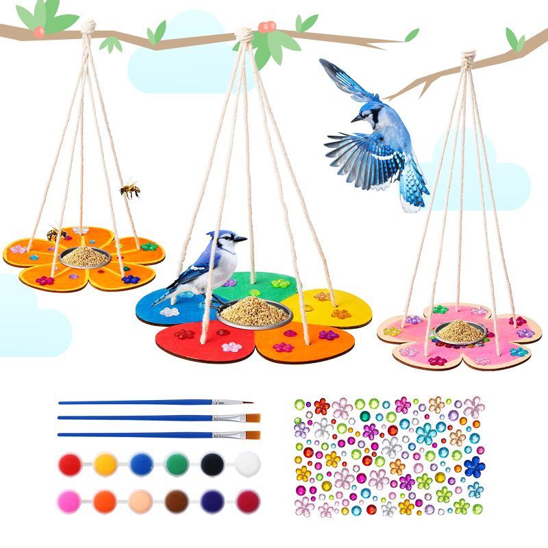 Photo 1 of 3-Pack Bird Feeders for Kids Arts and Crafts Kit DIY Kids Crafts STEM Learning Outdoor Activities Crafts for Boys and Girls for 3 4 5 6 7 8